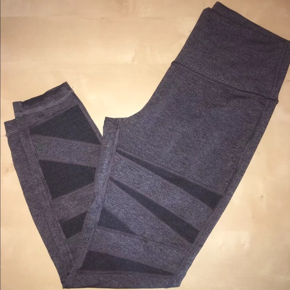 lululemon athletica Pants - Lululemon Wunder Under Hi Rise Tech Mesh Gray 10